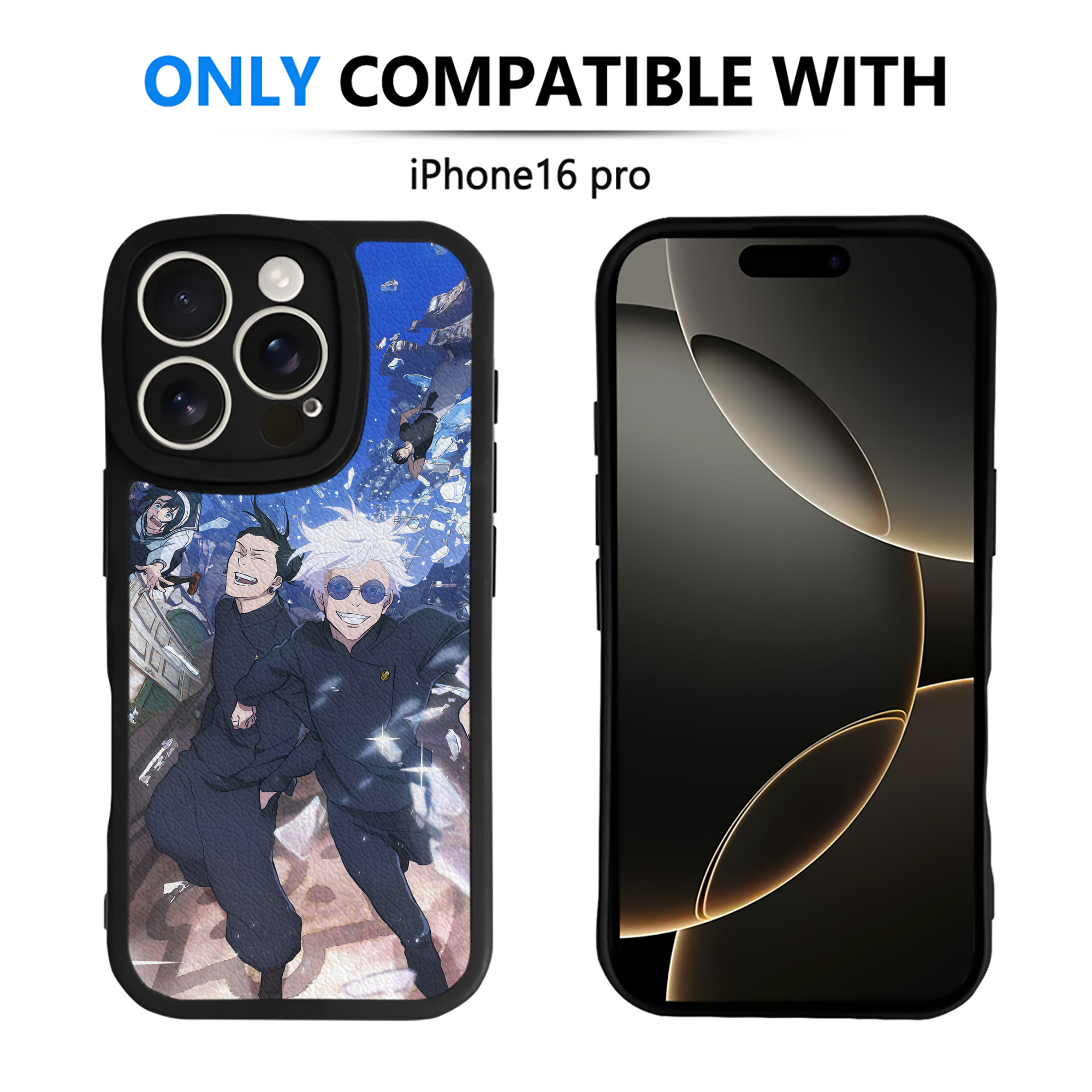 （画像用） 呪術廻戦 Jujutsu Kaisen 【iPhone 16シリーズ対応】シリコンスマホケース（レザー調） 材質：シリコン